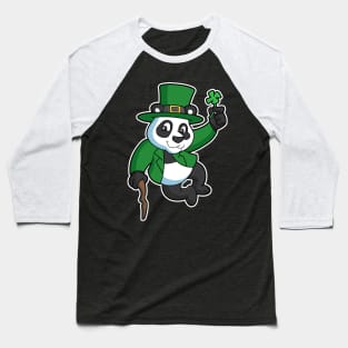 St Patricks Day Lucky Irish Panda Bear Baseball T-Shirt